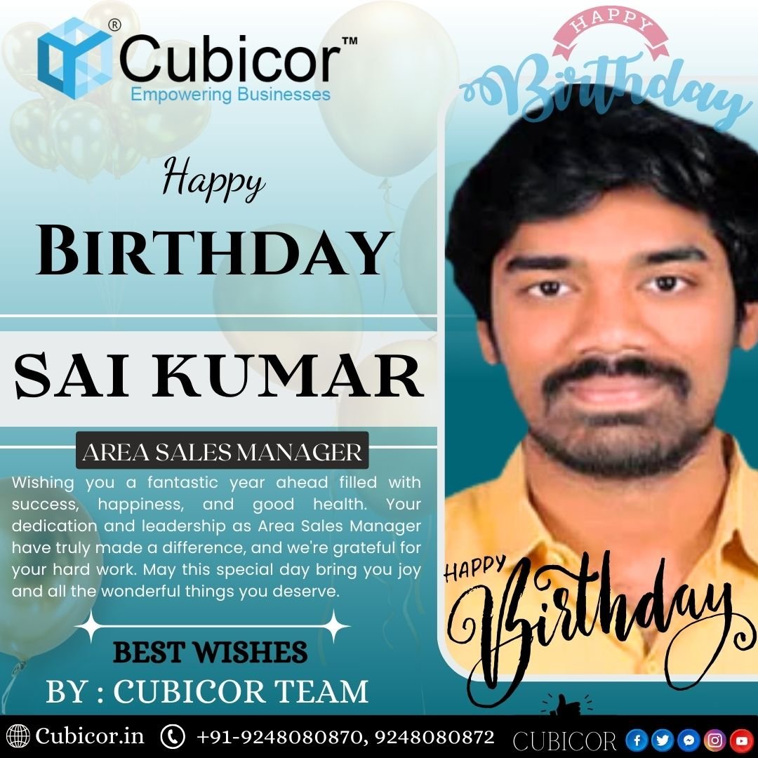 Cubicor birthday boy Sai Kumar